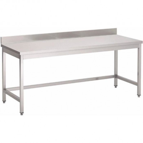 Table Inox Sans Etagère Basse Avec Dosseret