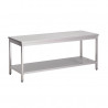 Tables Inox Centrale avec Etagère Basse