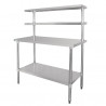 Tables Inox avec Etagère Supérieures