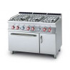 Fourneau 6 Feux Gaz/Four Electrique Ventillé GN1/1+Placard Neutre