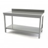 TABLE INOX AVEC DOSSERET  LONGUEUR 800MM